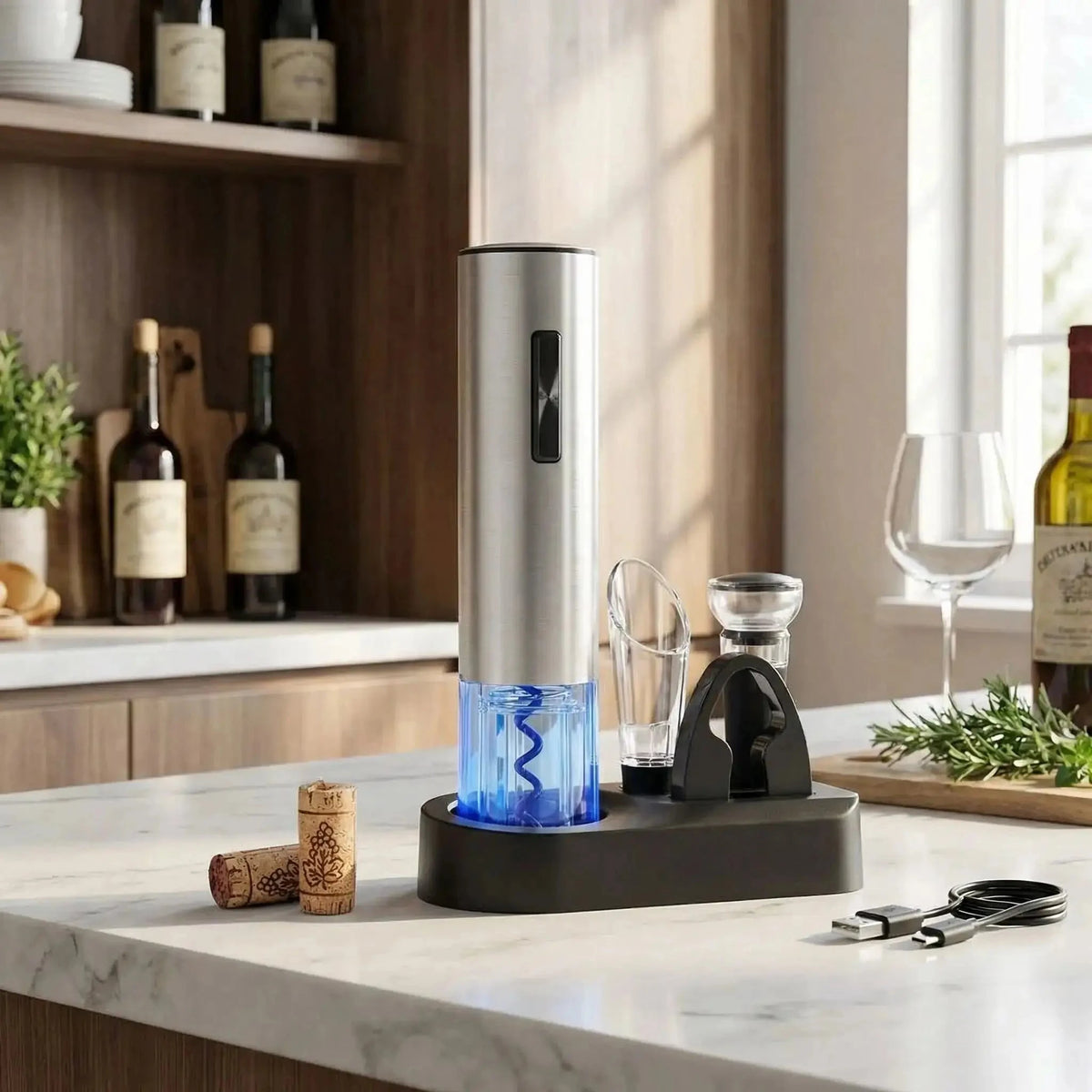 image variante ouvre bouteille electrique caveo