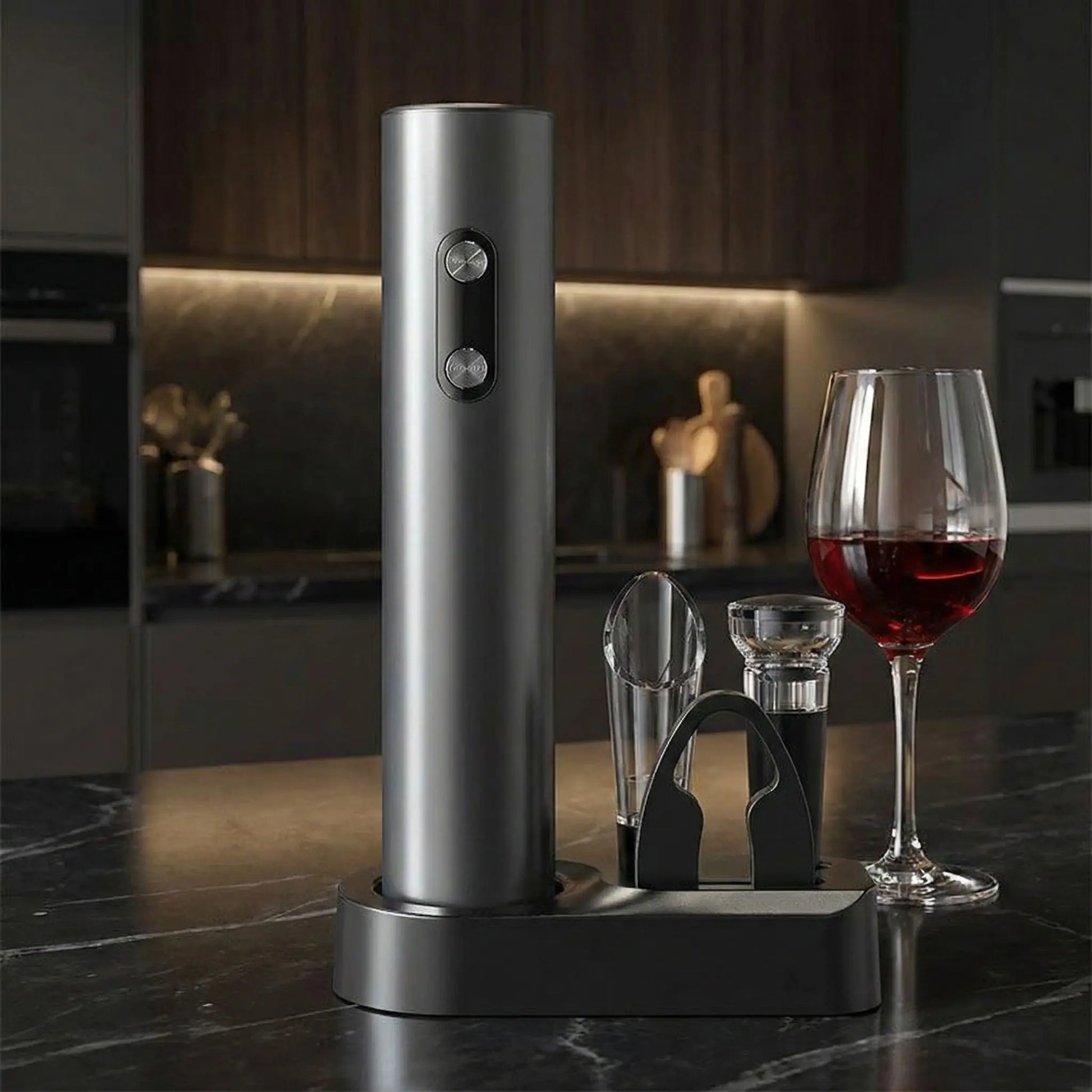 VinoVolt tire bouchons electrique sur contoire cuisine