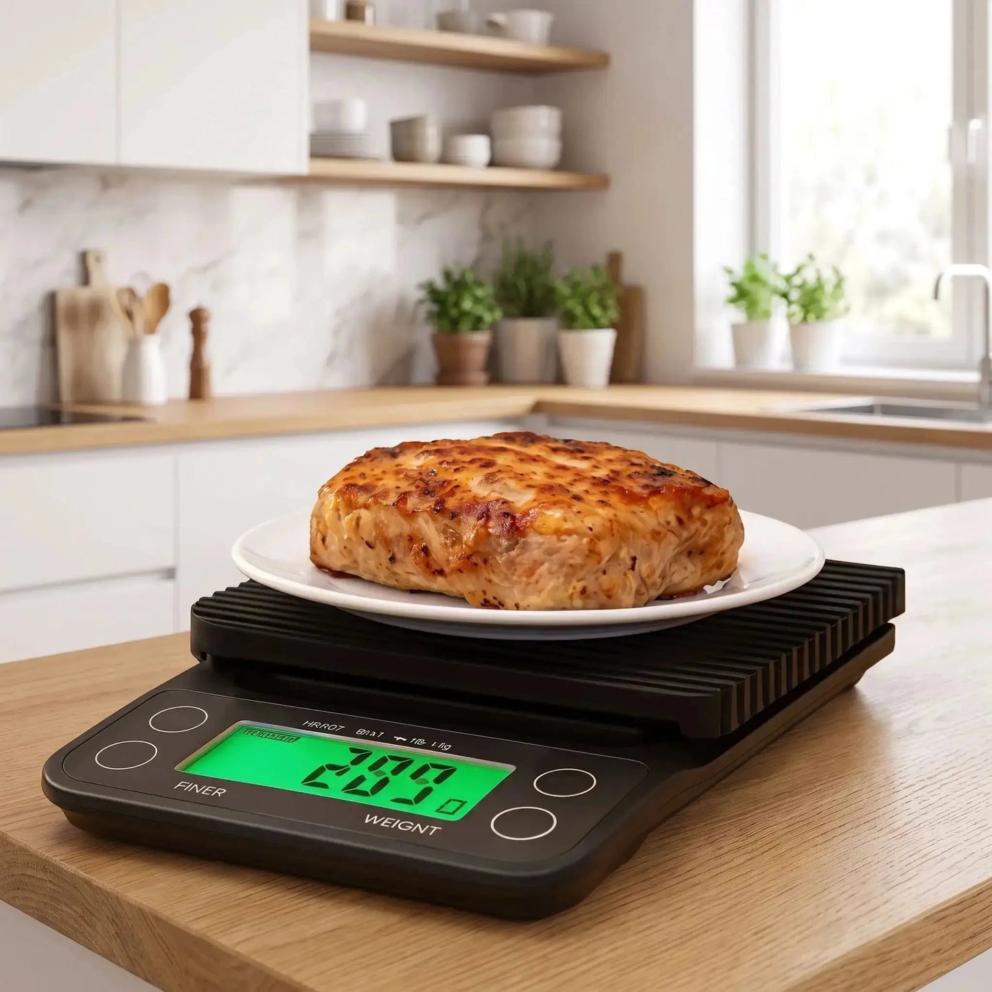 balance de cuisine mesuro avec nourriture