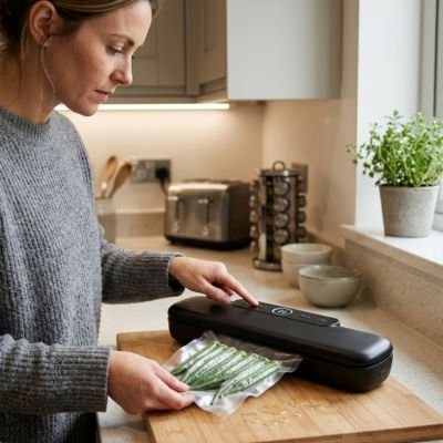 femme qui utilise machine sous vide sealforce
