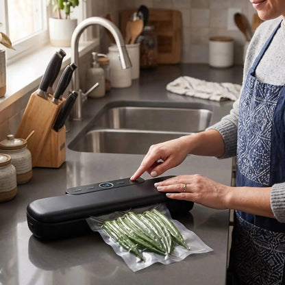 femme utilise machine sous vide sealforce