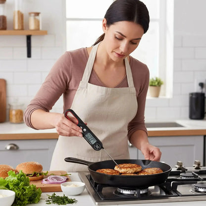 femme utilise thermometre de cuisine tempix