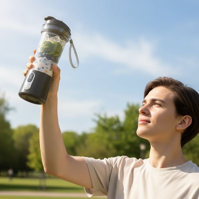 homme montre mixeur portable blendexpress