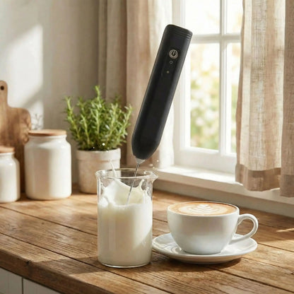 image variante mousseur a lait electrofoam noir