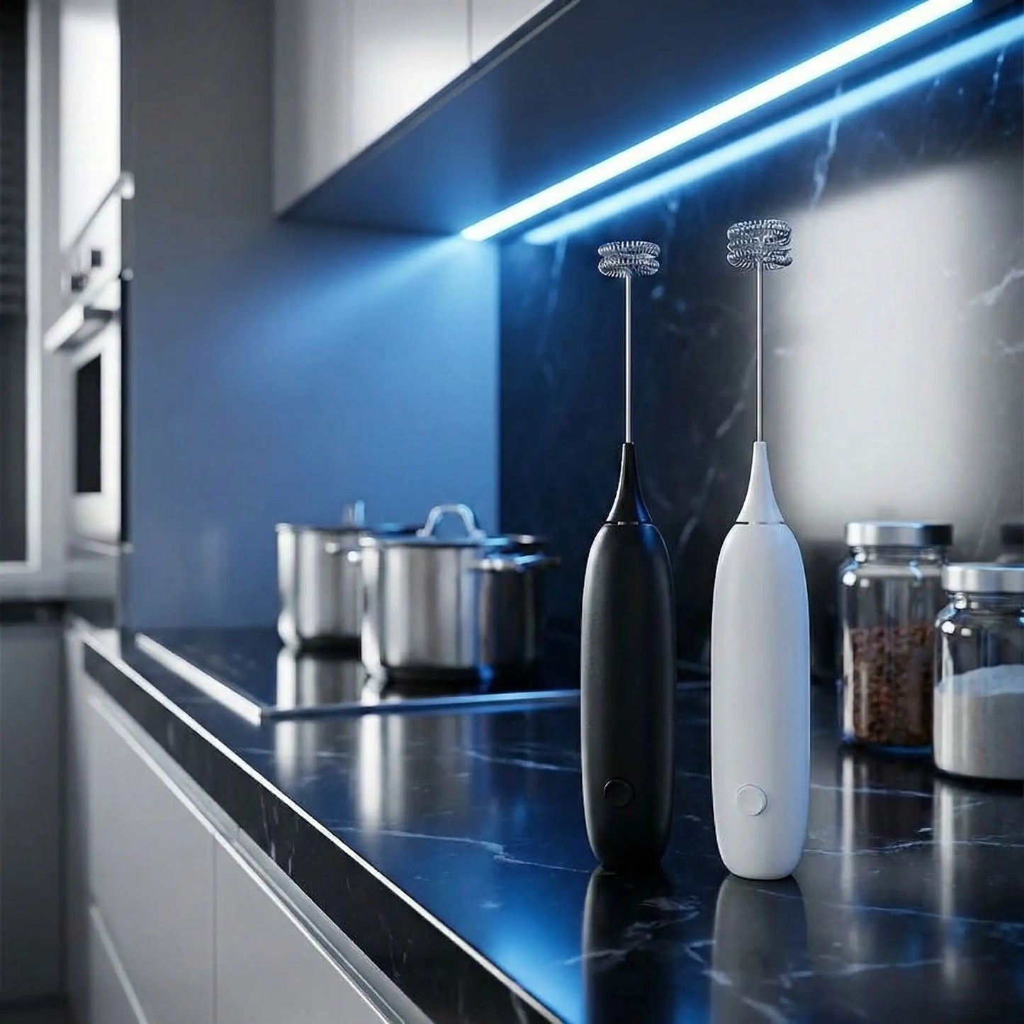 mousseur de lait CrèmaLux sur contoire moderne