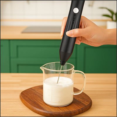 mousseur de lait mousseo dans tasse