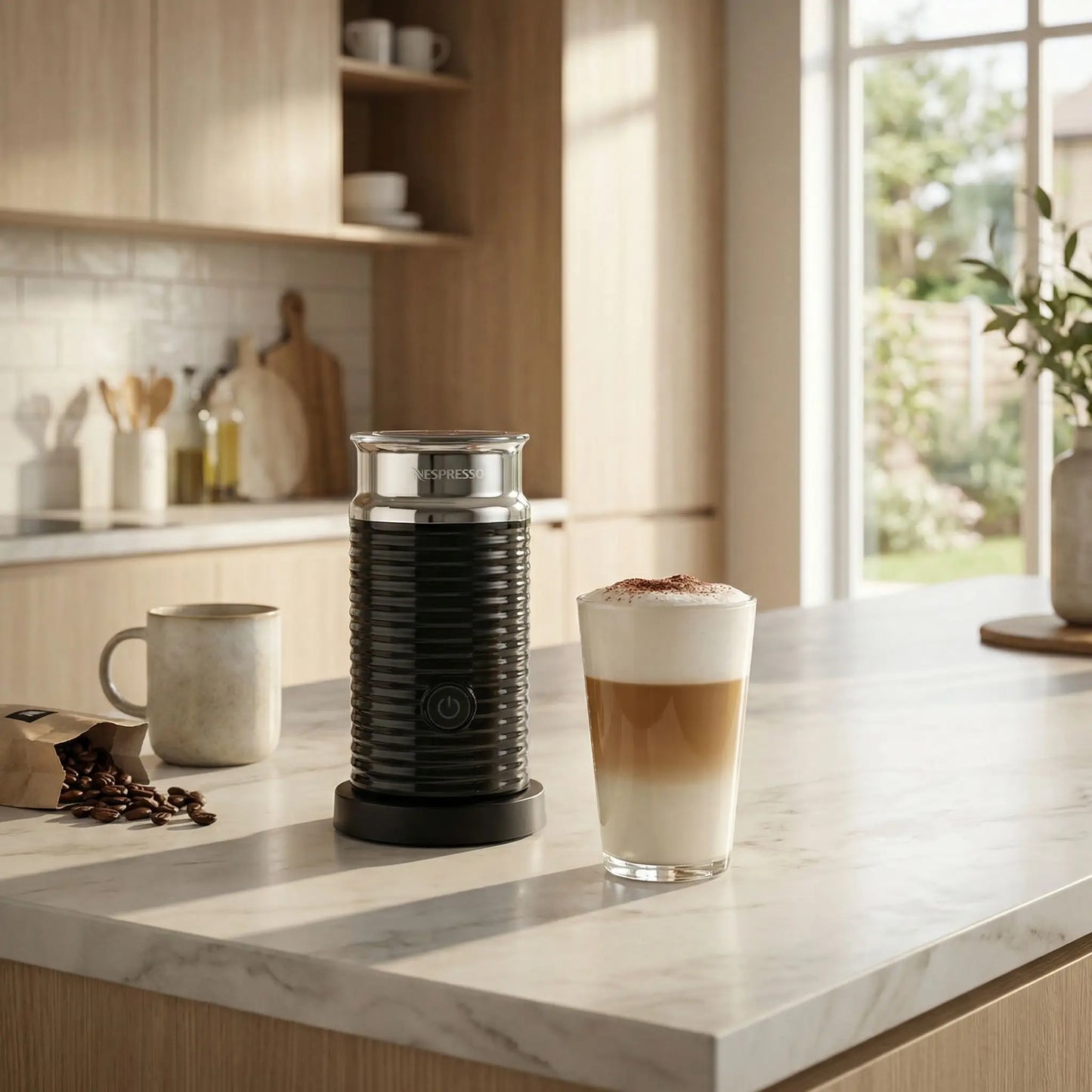 mousseur lait AeroFoam sur contoire