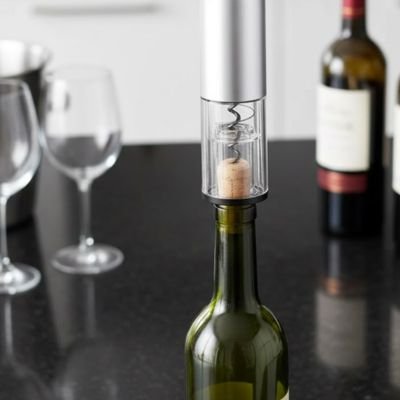 ouvre bouteille electrique caveo sur bouteille