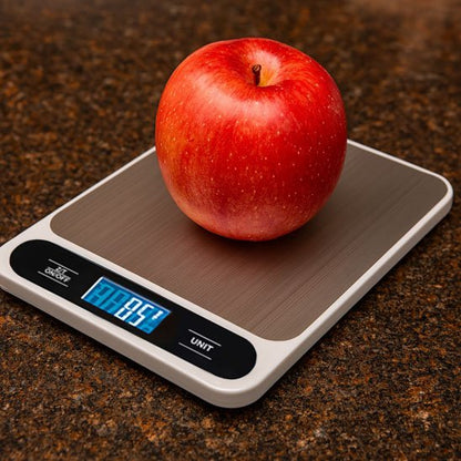 pomme sur balances de cuisine exacta