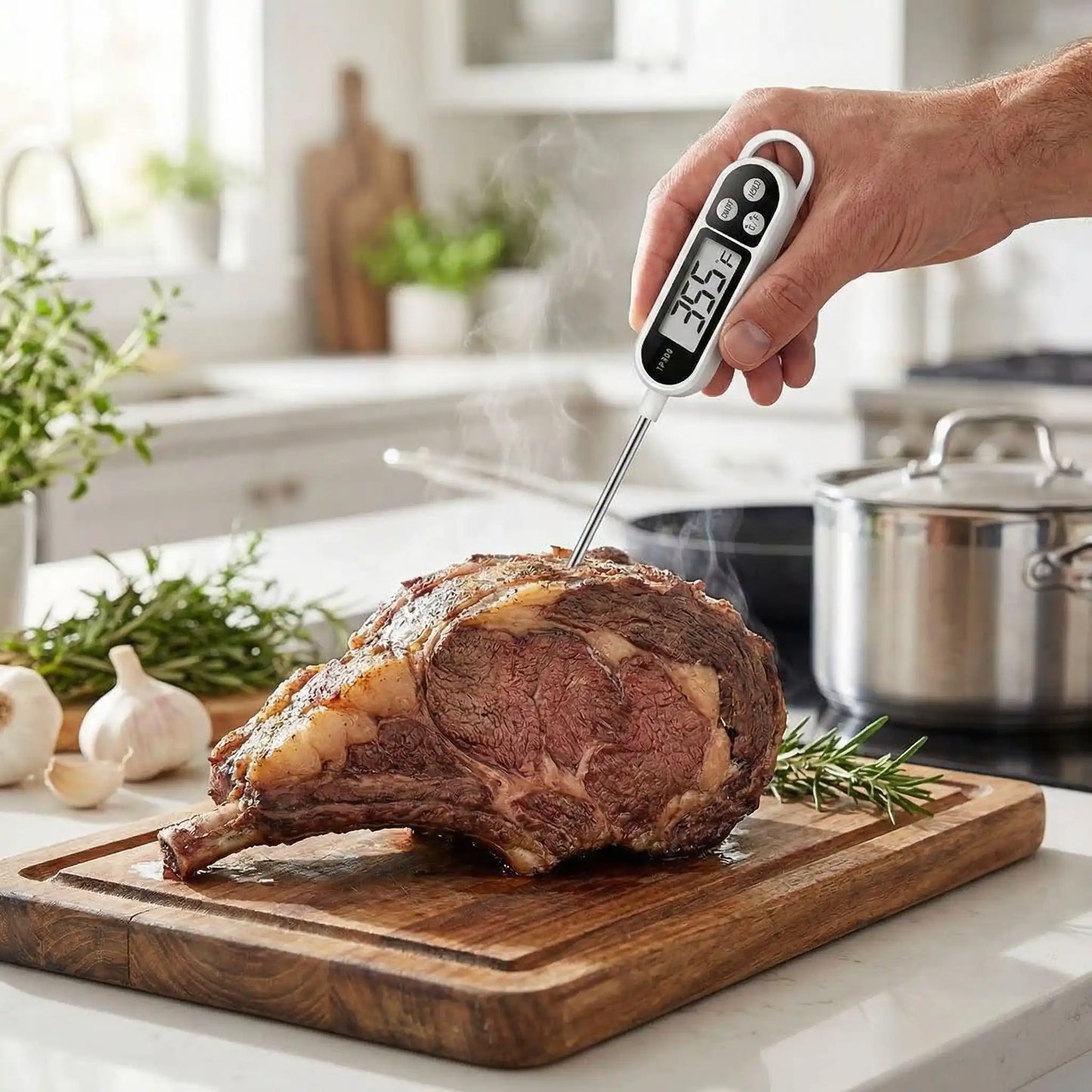 thermometre de cuisson precischef dans viande