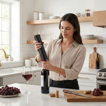 tire bouchon électrique UltraRapide utilisé femme ouvre vin