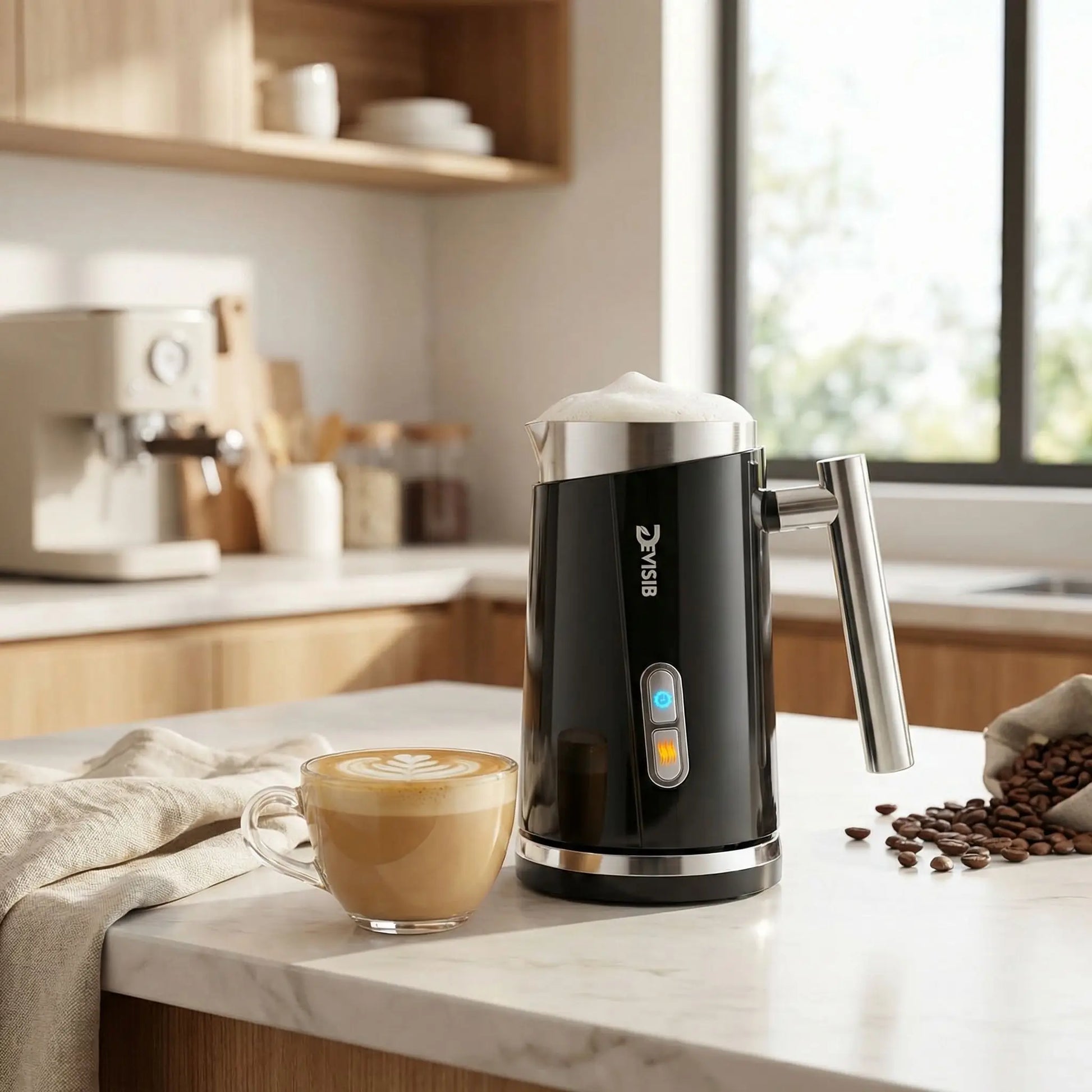 variante noir mousseur à lait électrique foamix